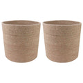 Set de Macetas de Planta 2 pcs Natural Ø 21 x 21 cm