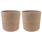 Set de Macetas de Planta 2 pcs Natural Ø 21 x 21 cm