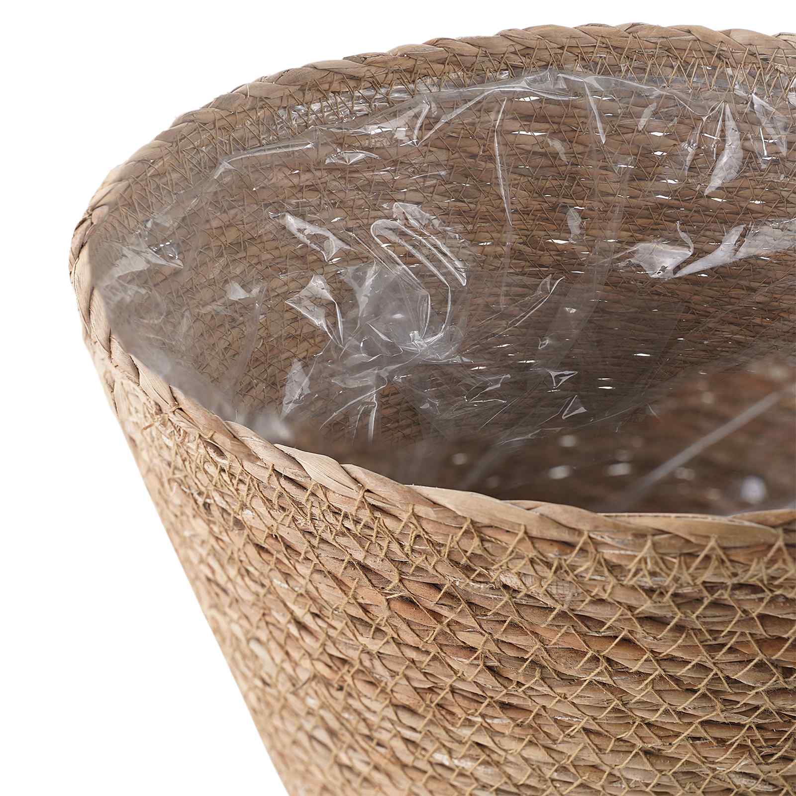 Cestas de plantas de hierba marina 3 pcs Natural Ø26 x 19 cm