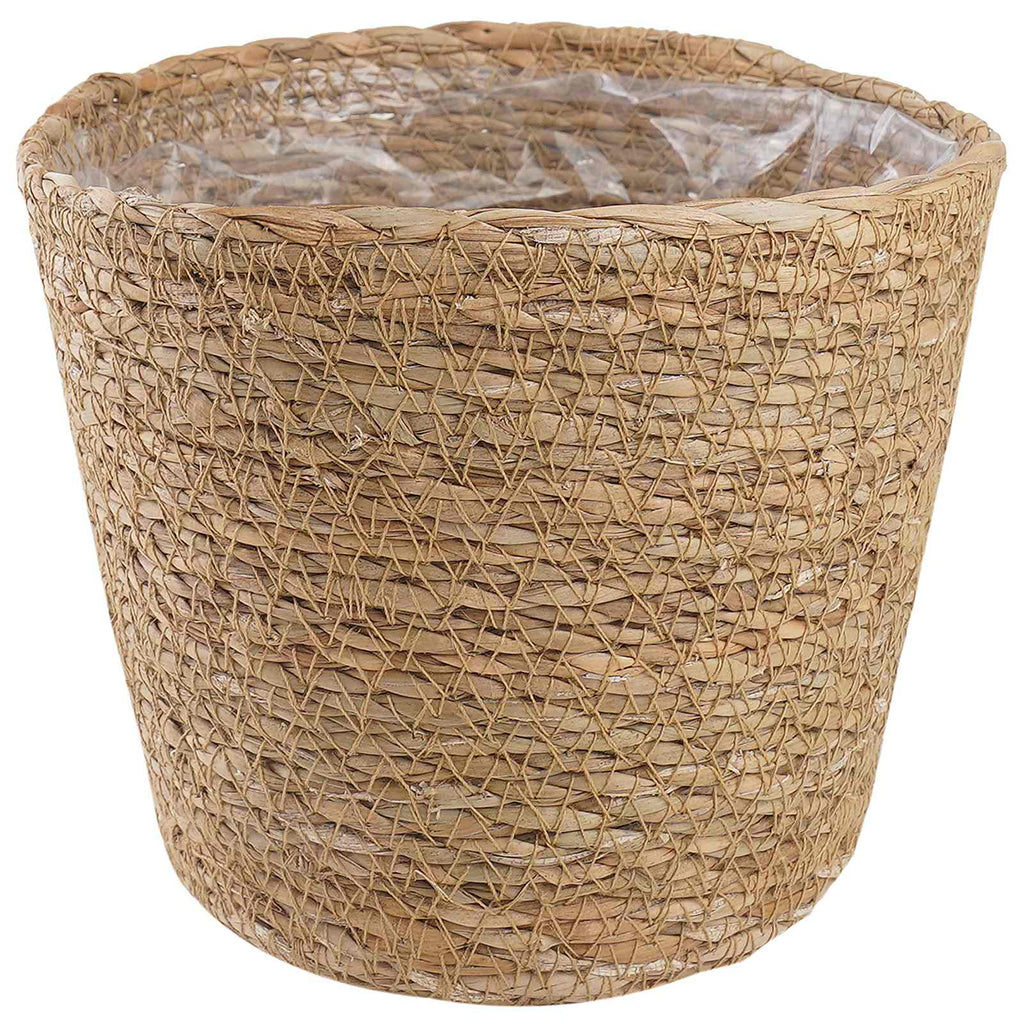 Cestas de plantas de hierba marina 3 pcs Natural Ø26 x 19 cm