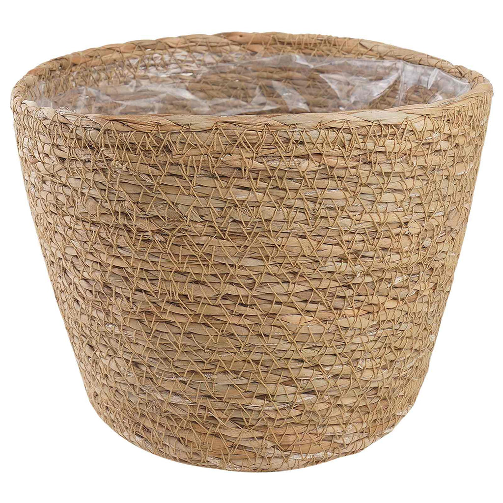 Cestas de plantas de hierba marina 3 pcs Natural Ø26 x 19 cm