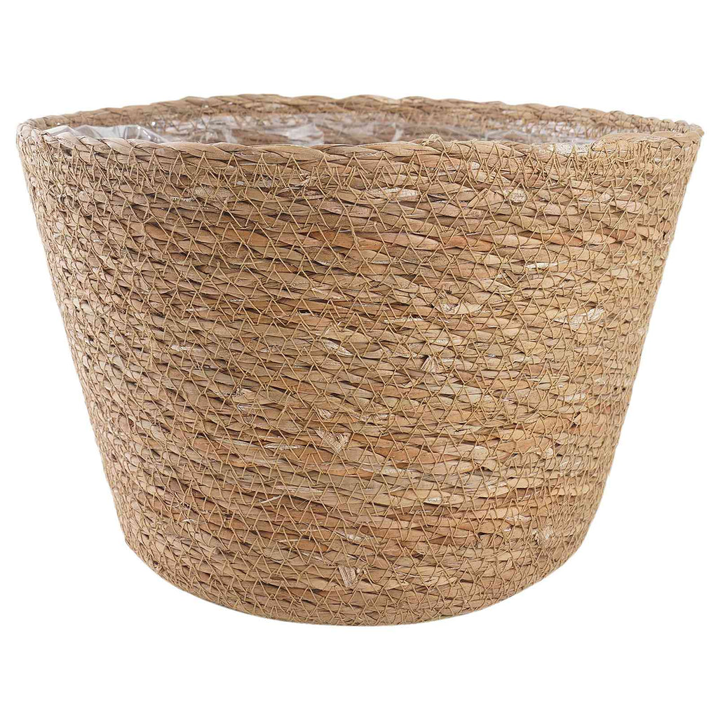 Cestas de plantas de hierba marina 3 pcs Natural Ø26 x 19 cm