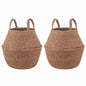Maceta con asas 2 pcs Blanco Ø 22 x 20 cm 100% Hierba marina