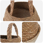 Maceta con asas 2 pcs Blanco Ø 22 x 20 cm 100% Hierba marina