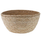 Maceta con asas 2 pcs Blanco Ø 22 x 20 cm 100% Hierba marina