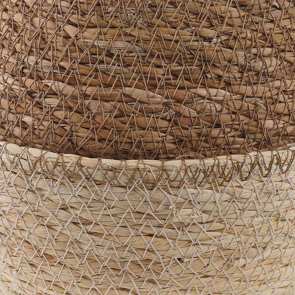 Maceta con asas 2 pcs Blanco Ø 22 x 20 cm 100% Hierba marina