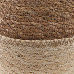 Maceta con asas 2 pcs Blanco Ø 22 x 20 cm 100% Hierba marina
