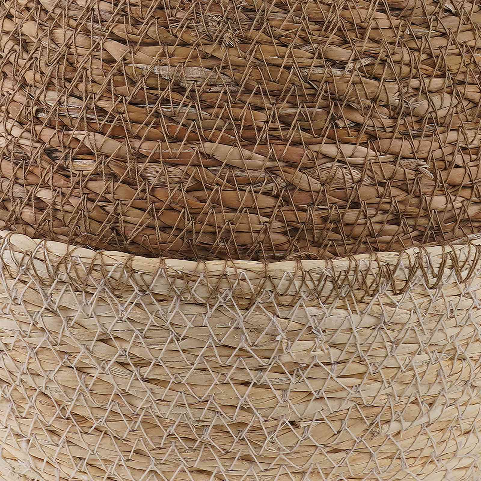 Maceta con asas 2 pcs Blanco Ø 22 x 20 cm 100% Hierba marina