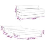 Sofá Cama Plegable Azul 120 x 60 x 49 cm Tela