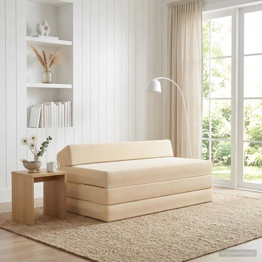 Sofá Cama Plegable Azul 120 x 60 x 49 cm Tela