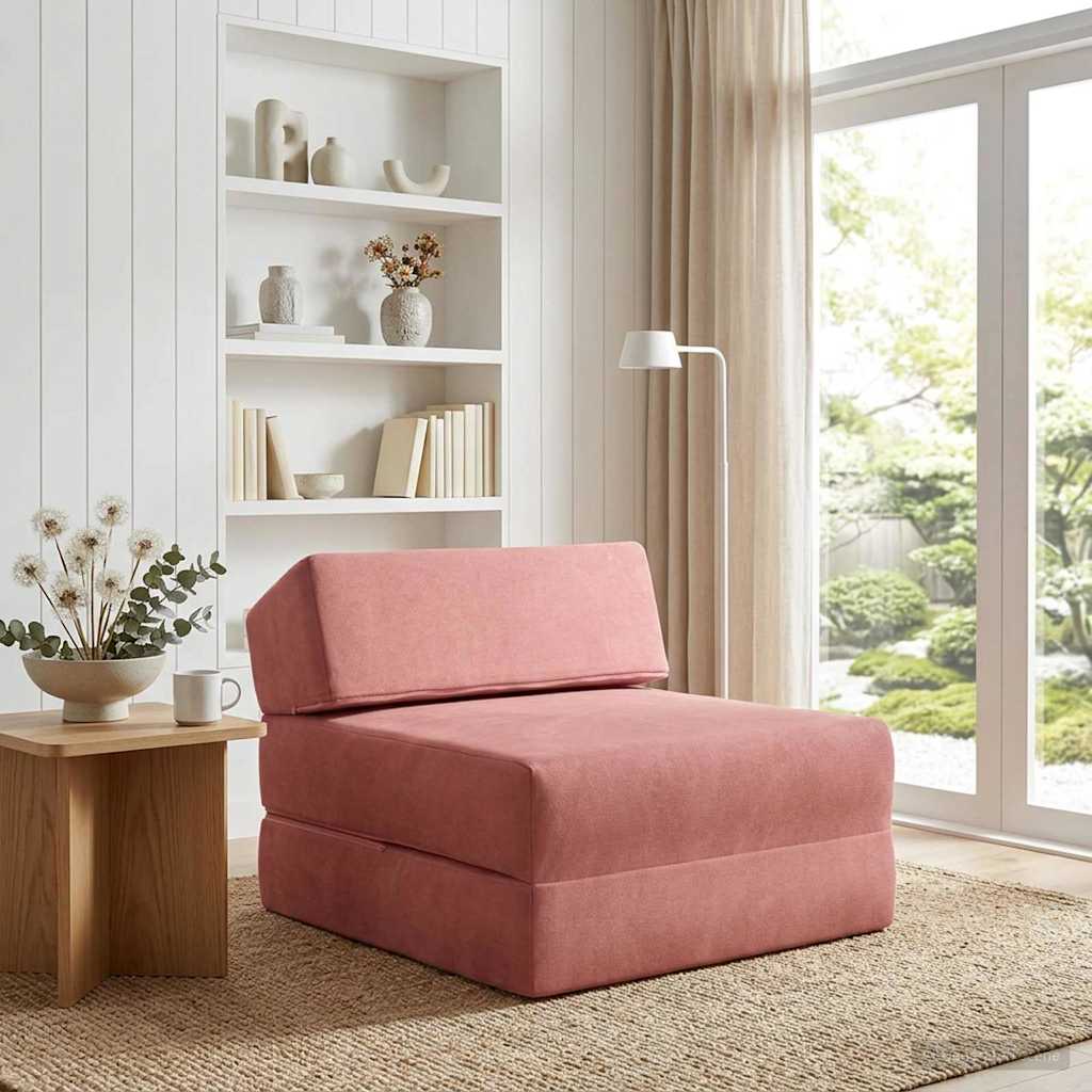 Blue Foldable Sofa Bed 60 x 70 x 41 cm Fabric