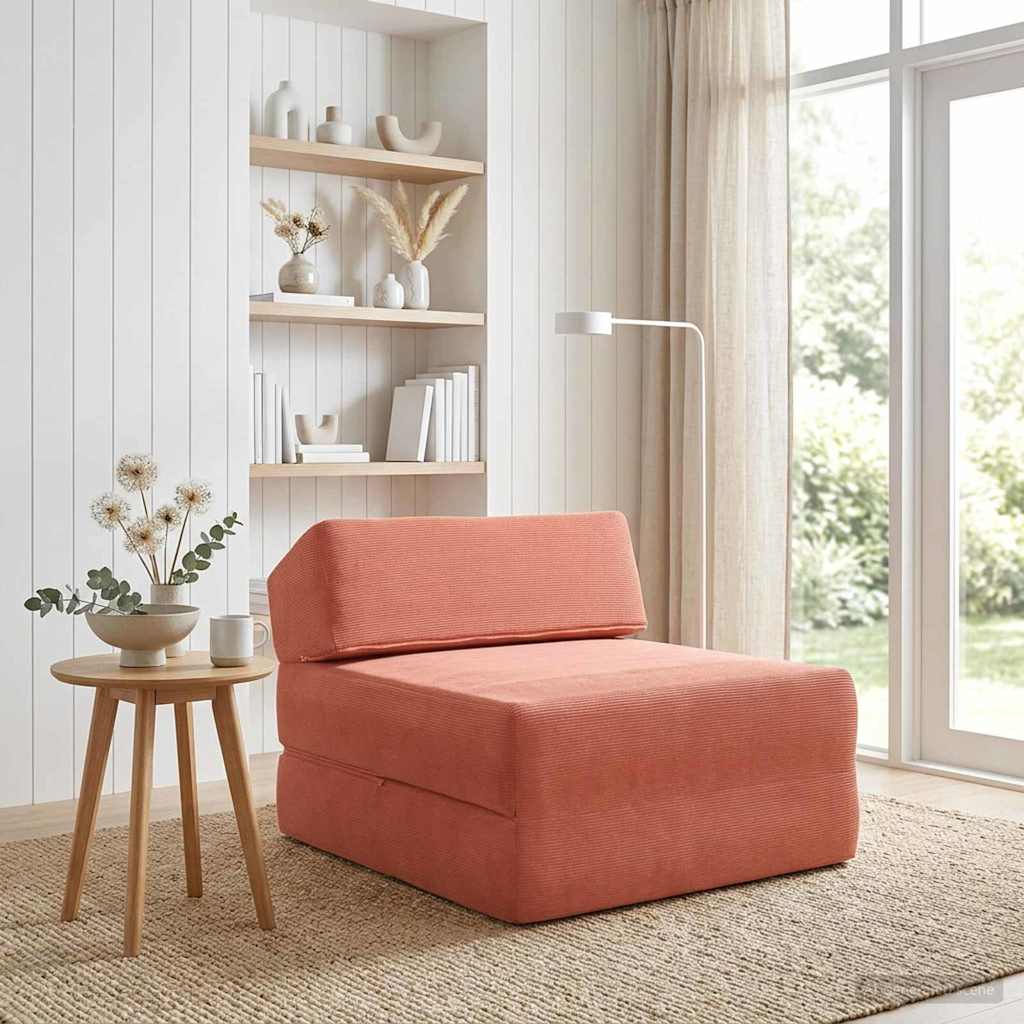 Blue Foldable Sofa Bed 60 x 70 x 41 cm Fabric