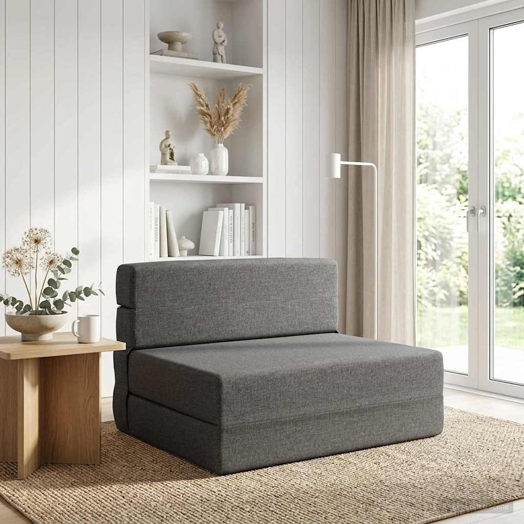 Blue Folding Sofa Bed 70 x 72 x 60 cm Fabric
