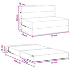 Sofá Cama Plegable Azul 70 x 72 x 60 cm Tela