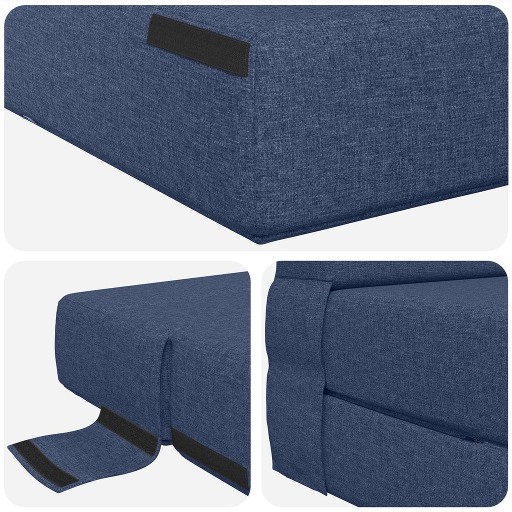 Sofá Cama Plegable Azul 100 x 80 x 60 cm Tela