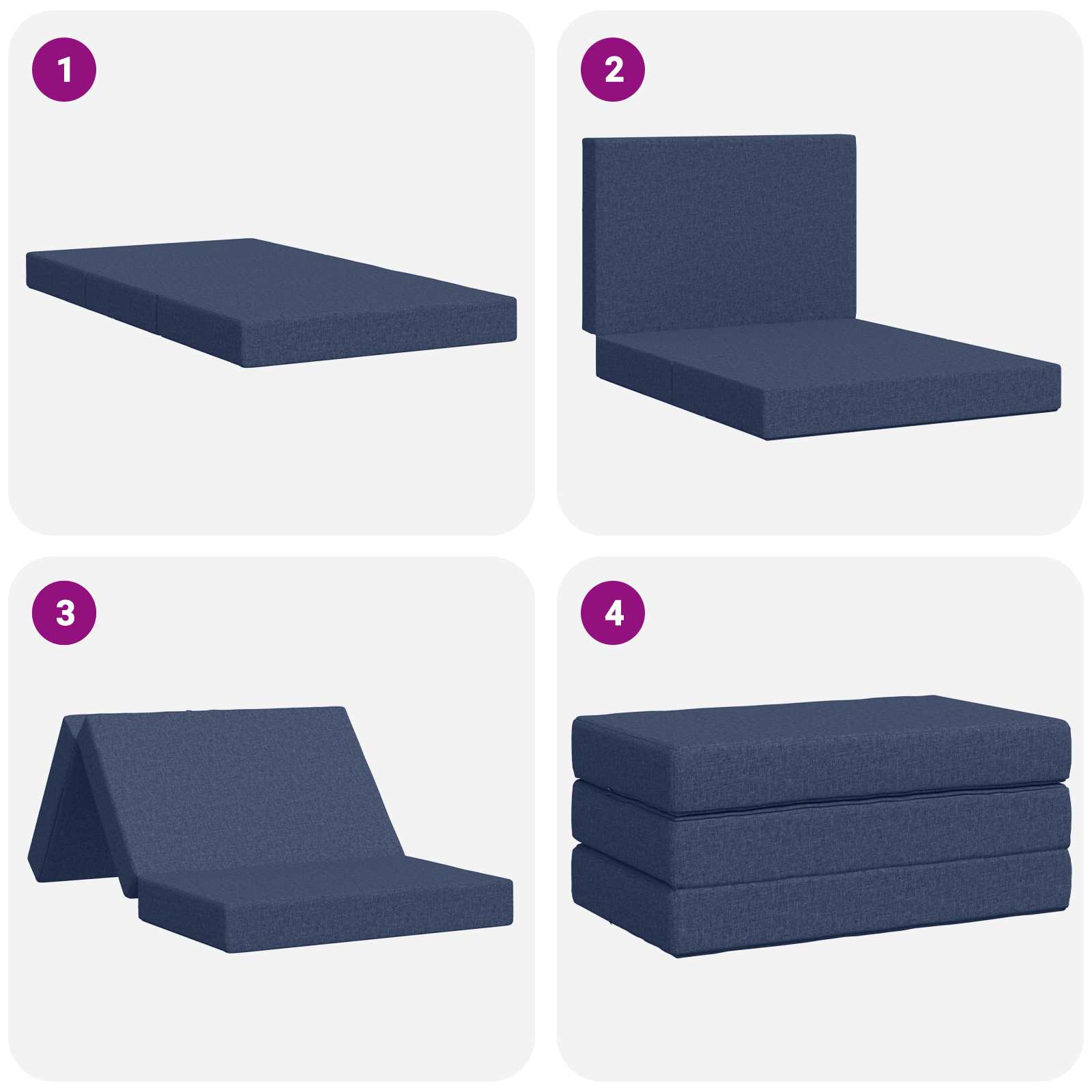Sofá Cama Plegable 100 x 67 x 45 cm Azul