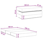 Sofá Cama Plegable 100 x 67 x 45 cm Azul
