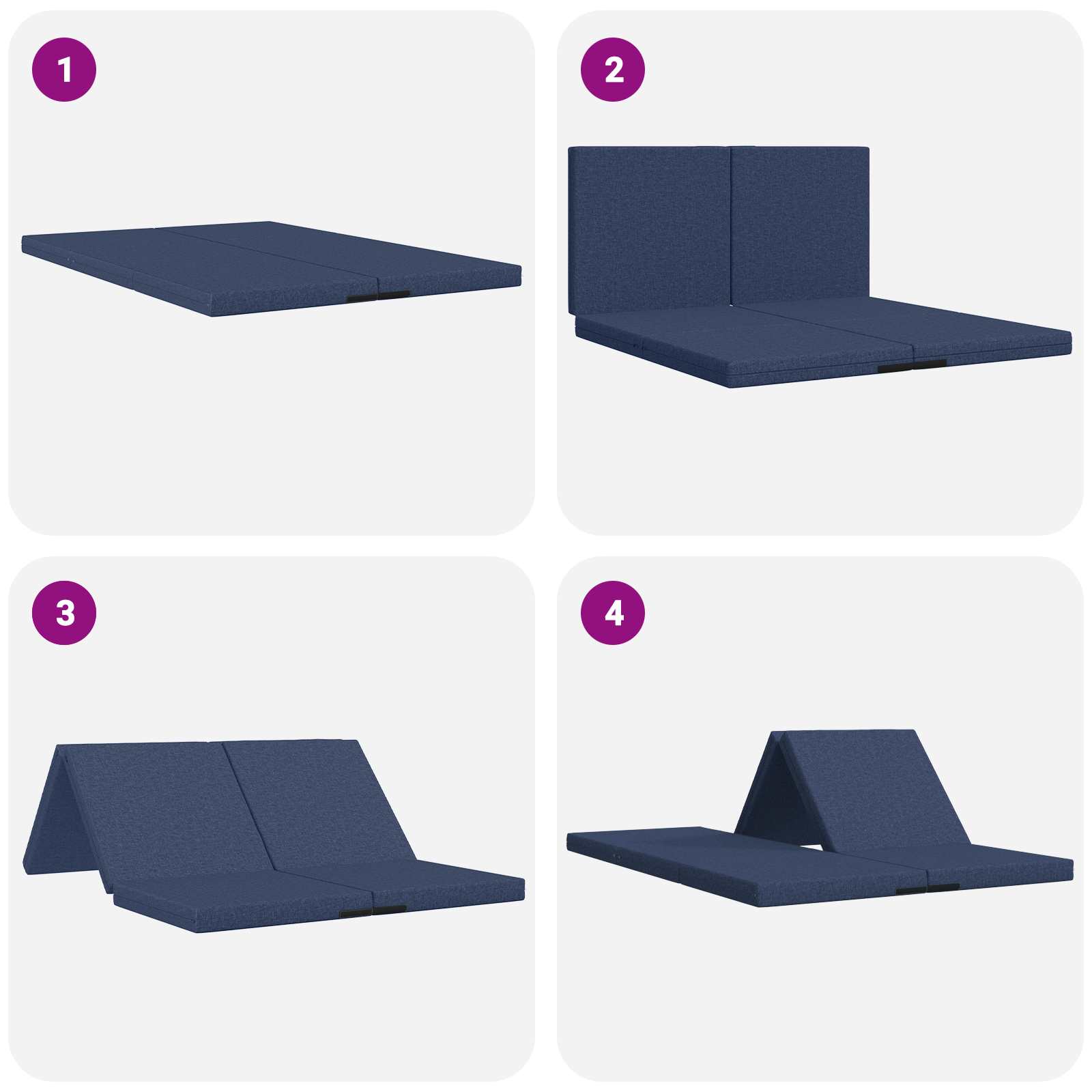 Sofá Cama Plegable 140 x 67 x 45 cm Azul
