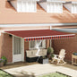 Toldo Retrátil Manual Laranja e Castanho 450 x 300 cm