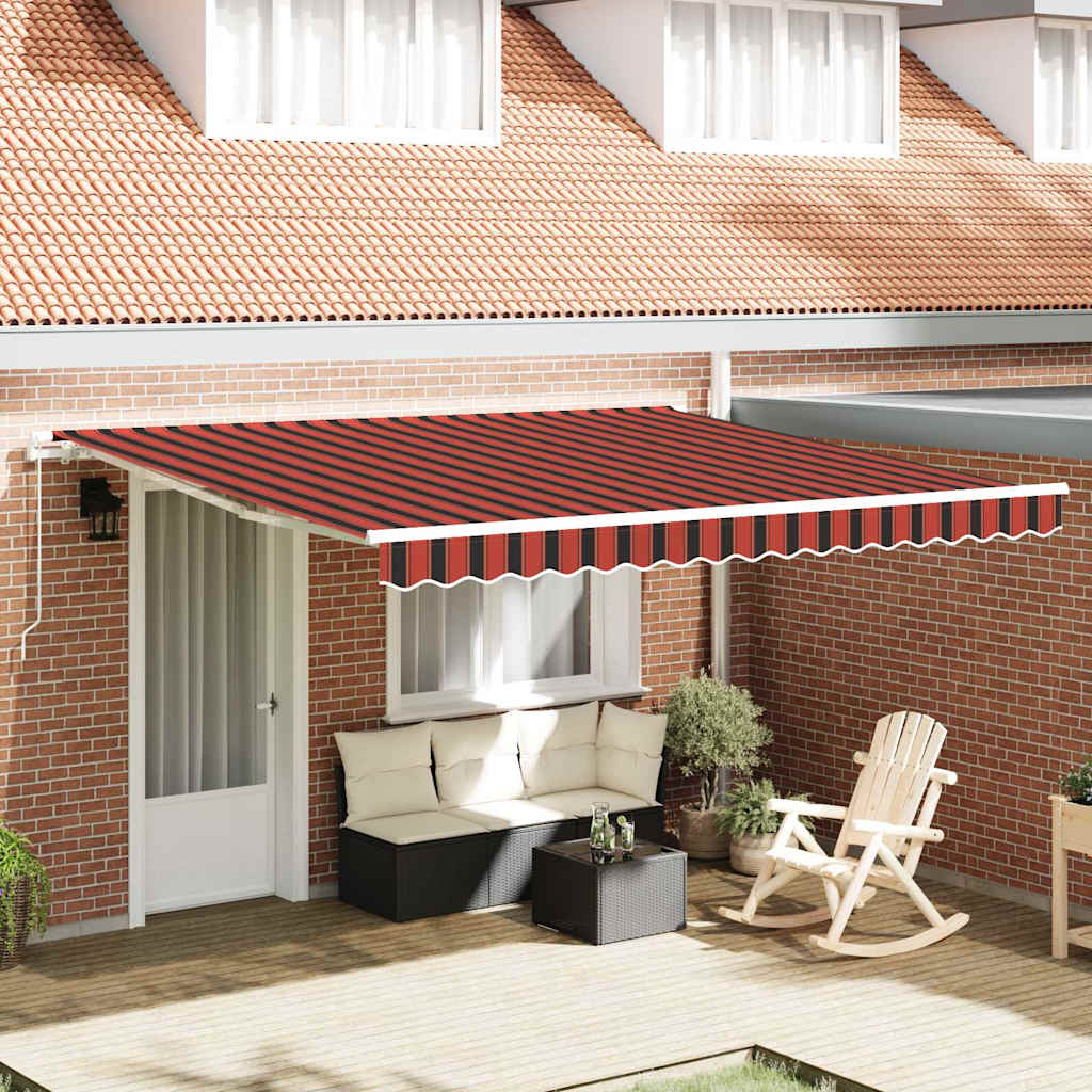 Toldo Retrátil Manual Azul e 300 x 200 cm Poliéster e Alumínio