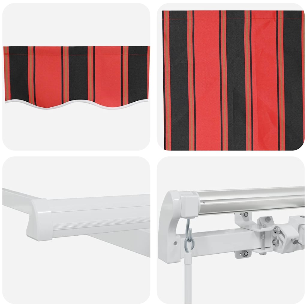 Toldo Retráctil Manual Naranja y Marrón 350 x 250 cm