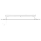 Toldo Retráctil Manual Naranja y Marrón 350 x 250 cm