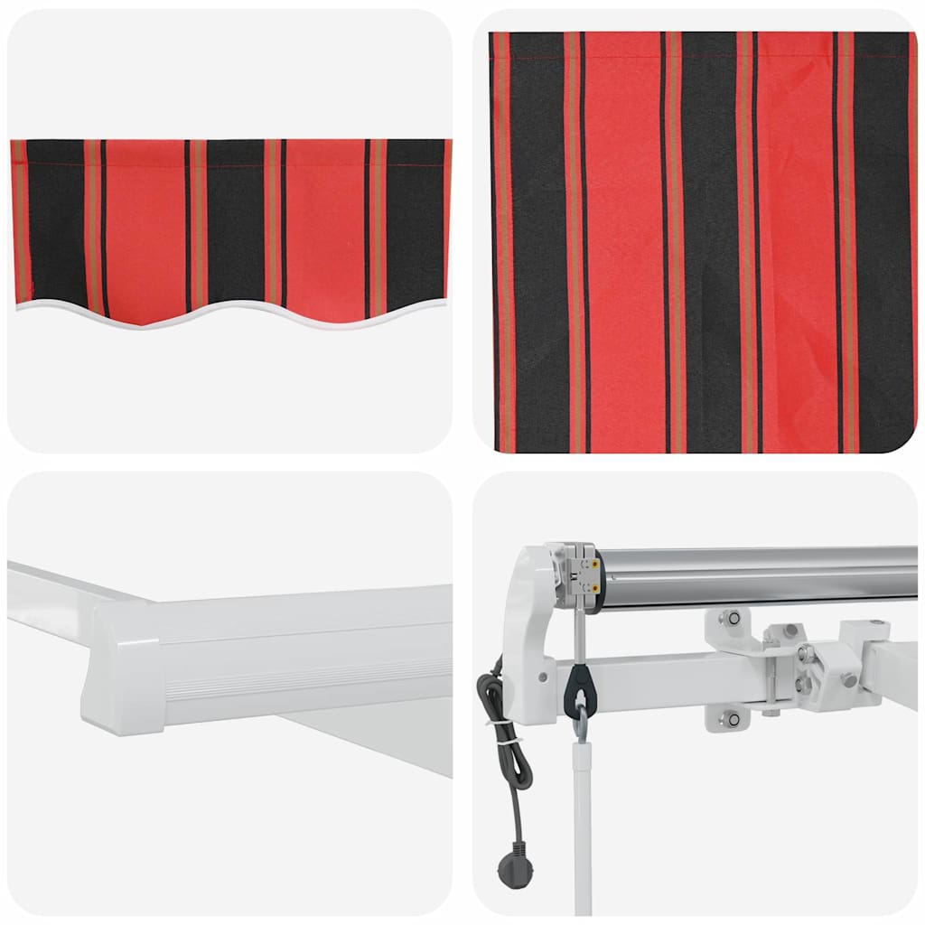 Toldo Retráctil Naranja y Marrón 400 x 300 cm