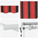 Toldo Retráctil Naranja y Marrón 400 x 300 cm