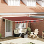Toldo Retráctil Naranja y Marrón 400 x 300 cm