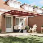 Toldo Retráctil Naranja y Marrón 400 x 300 cm