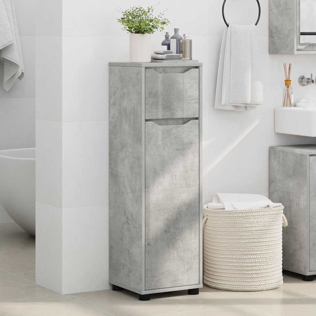 Gabinete de Baño con cajón Gris Concreto 30,5 x 30 x 101 cm