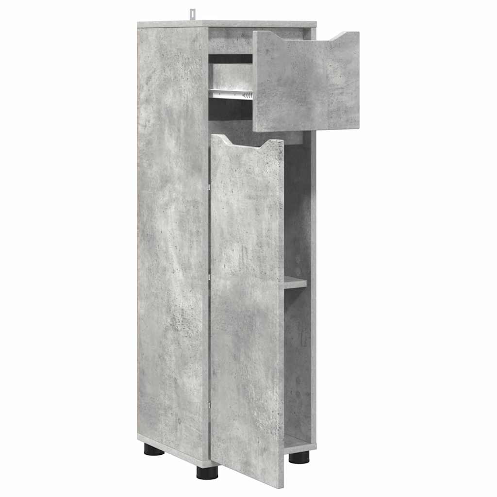Gabinete de Baño con cajón Gris Concreto 30,5 x 30 x 101 cm