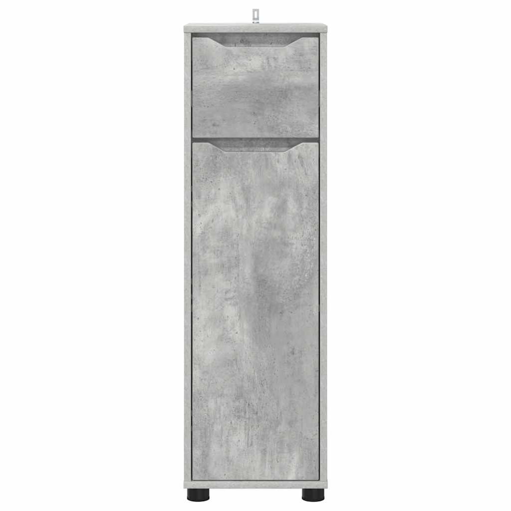 Gabinete de Baño con cajón Gris Concreto 30,5 x 30 x 101 cm