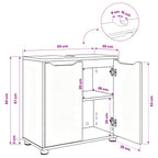 Armario para lavabo de baño con estante Manual 60 x 30 x 60 cm