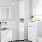 Gabinete de Baño con estante brillante 30,5 x 30 x 195 cm