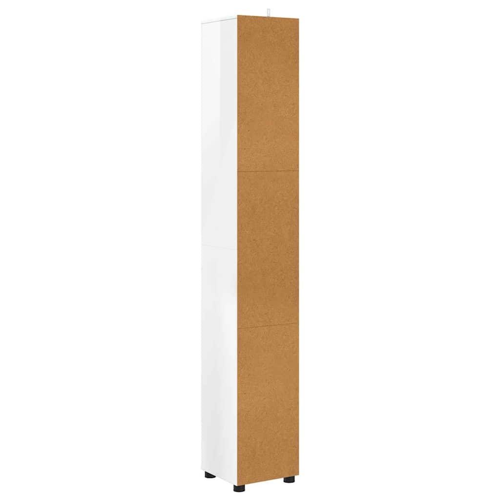 Gabinete de Baño con estante brillante 30,5 x 30 x 195 cm