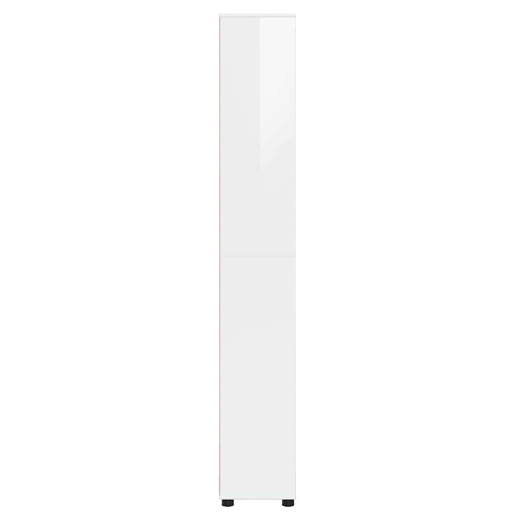 Gabinete de Baño con estante brillante 30,5 x 30 x 195 cm