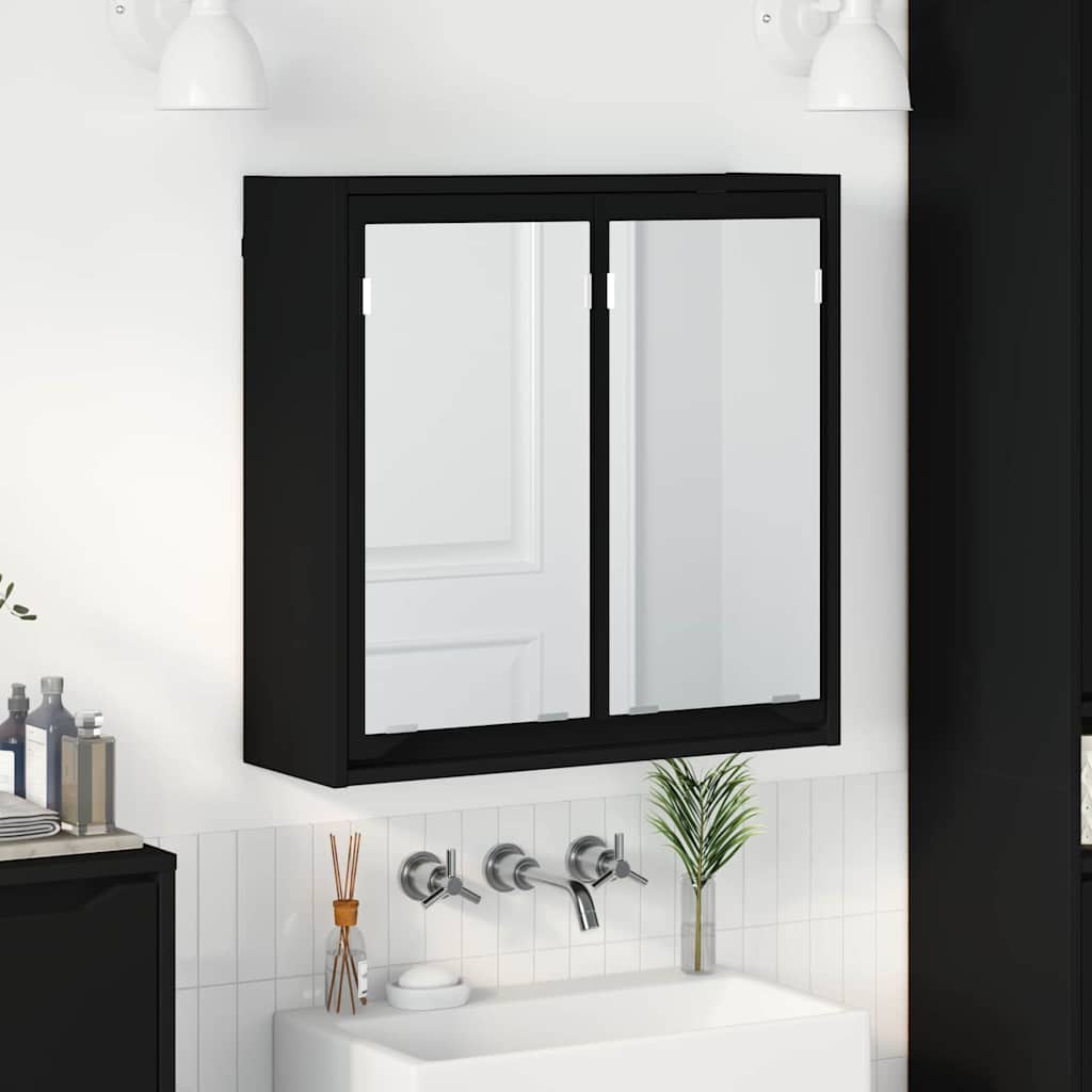 Armario con espejo de baño 60 x 20 x 60 cm Madera contrachapada