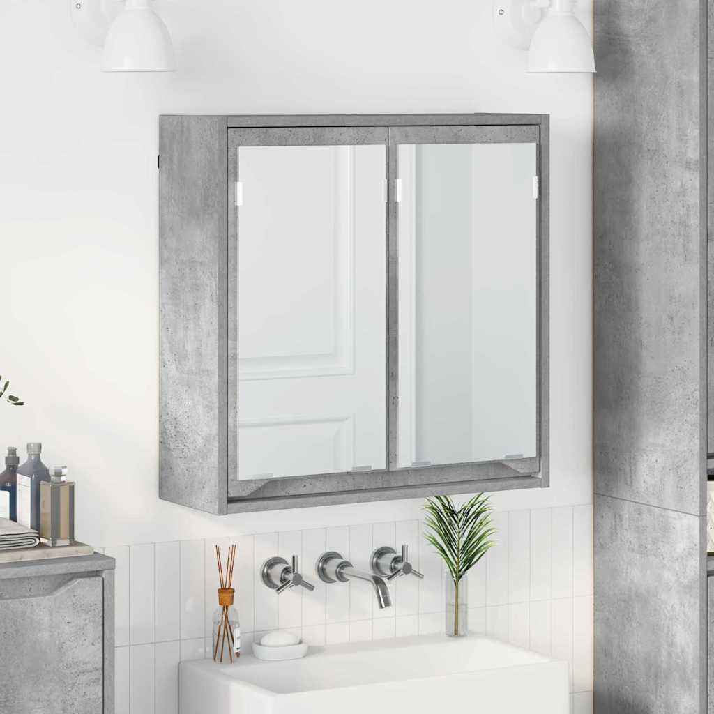 Armario con espejo de baño 60 x 20 x 60 cm Madera contrachapada