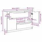 Vitrina brillante 100 x 30 x 65,6 Madera contrachapada