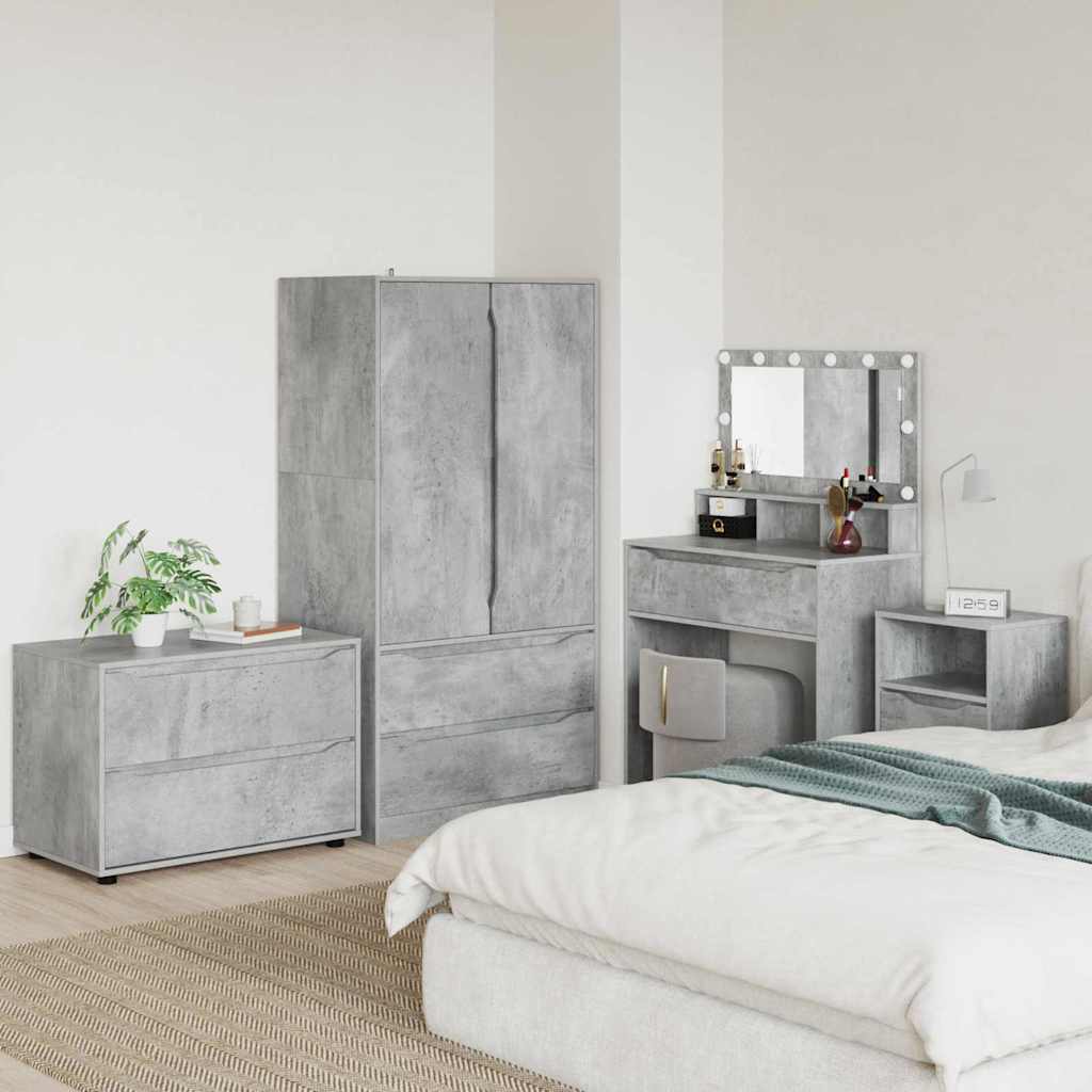 Concrete Grey Storage Cabinet 40 x 48 x 105 cm