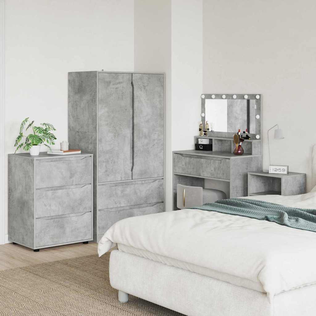 Concrete Grey Storage Cabinet 40 x 48 x 105 cm