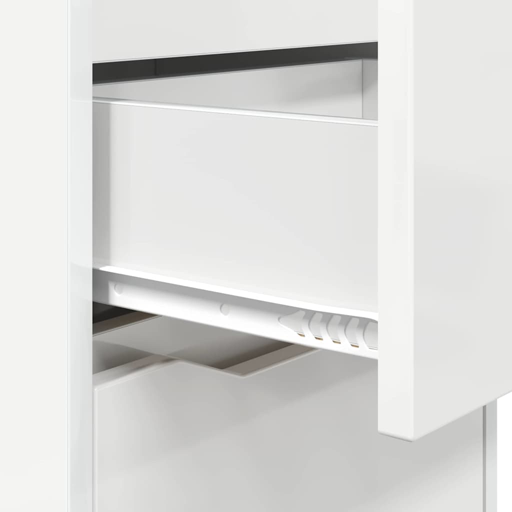 Mesa de Noche brillante 40 x 30 x 467 cm Madera contrachapada