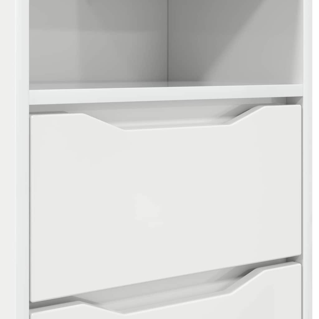 Mesa de Noche brillante 40 x 30 x 467 cm Madera contrachapada