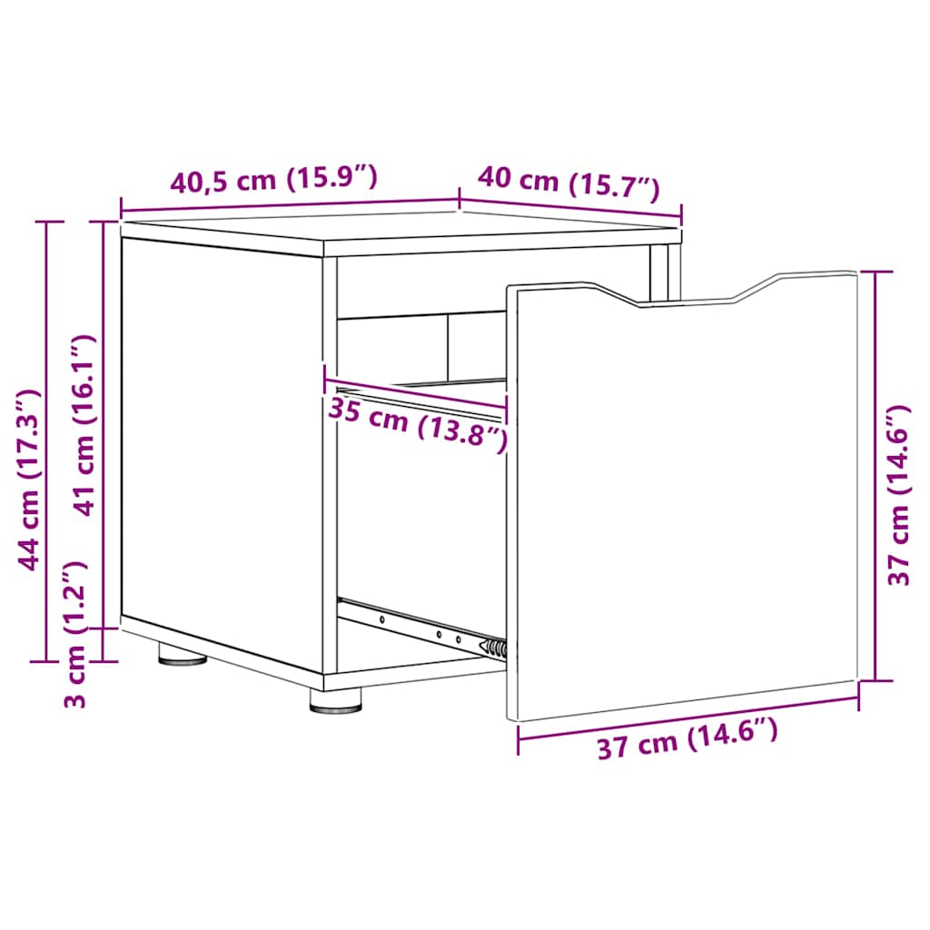 Gabinete de Baño 40,5 x 40 x 44 cm Madera contrachapada