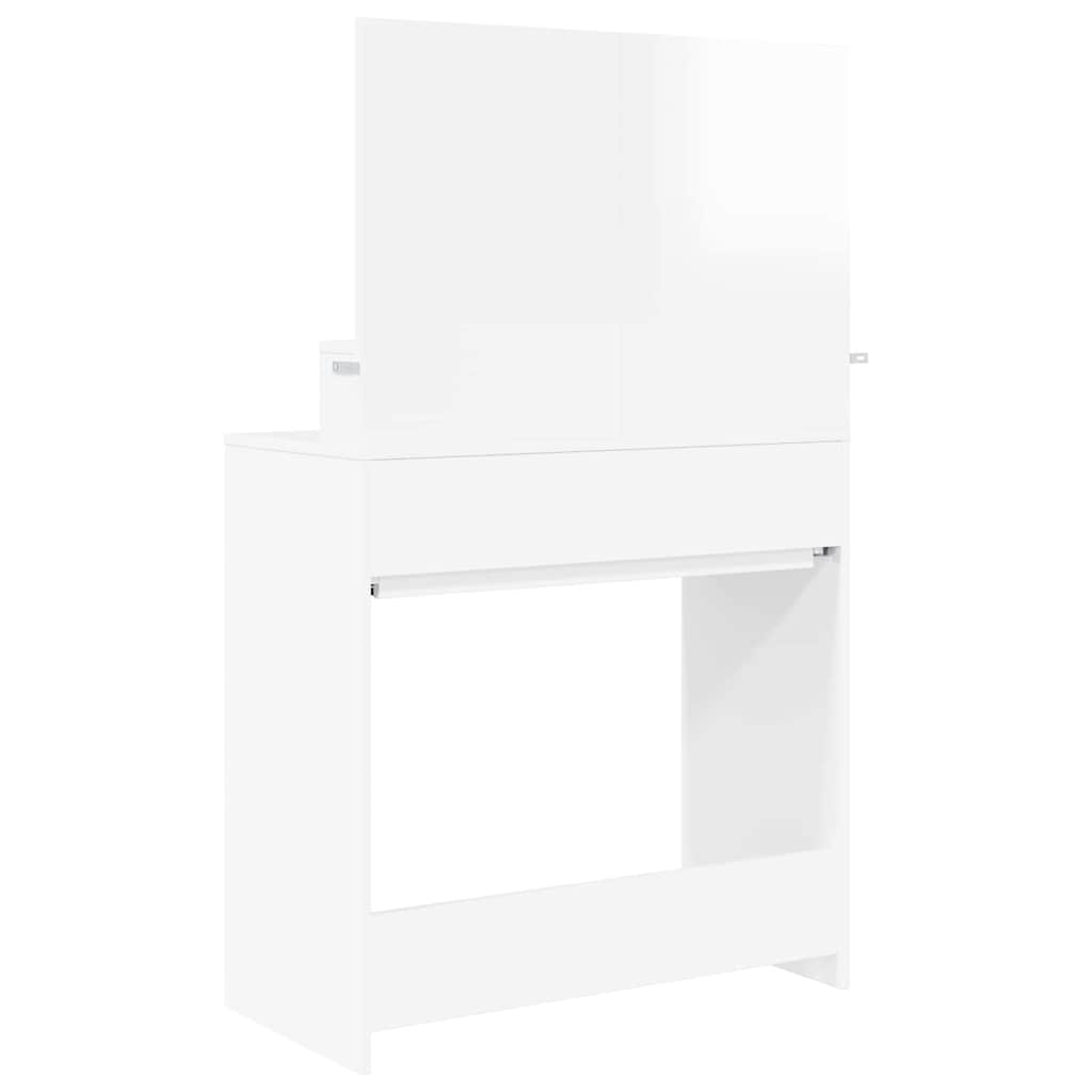 Mesas de tocador de dormitorio brillante 80 x 39,6 x 135 cm