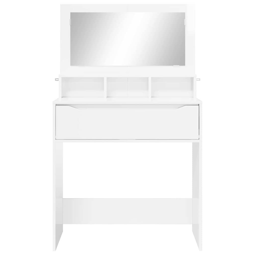 Mesas de tocador de dormitorio brillante 80 x 39,6 x 135 cm
