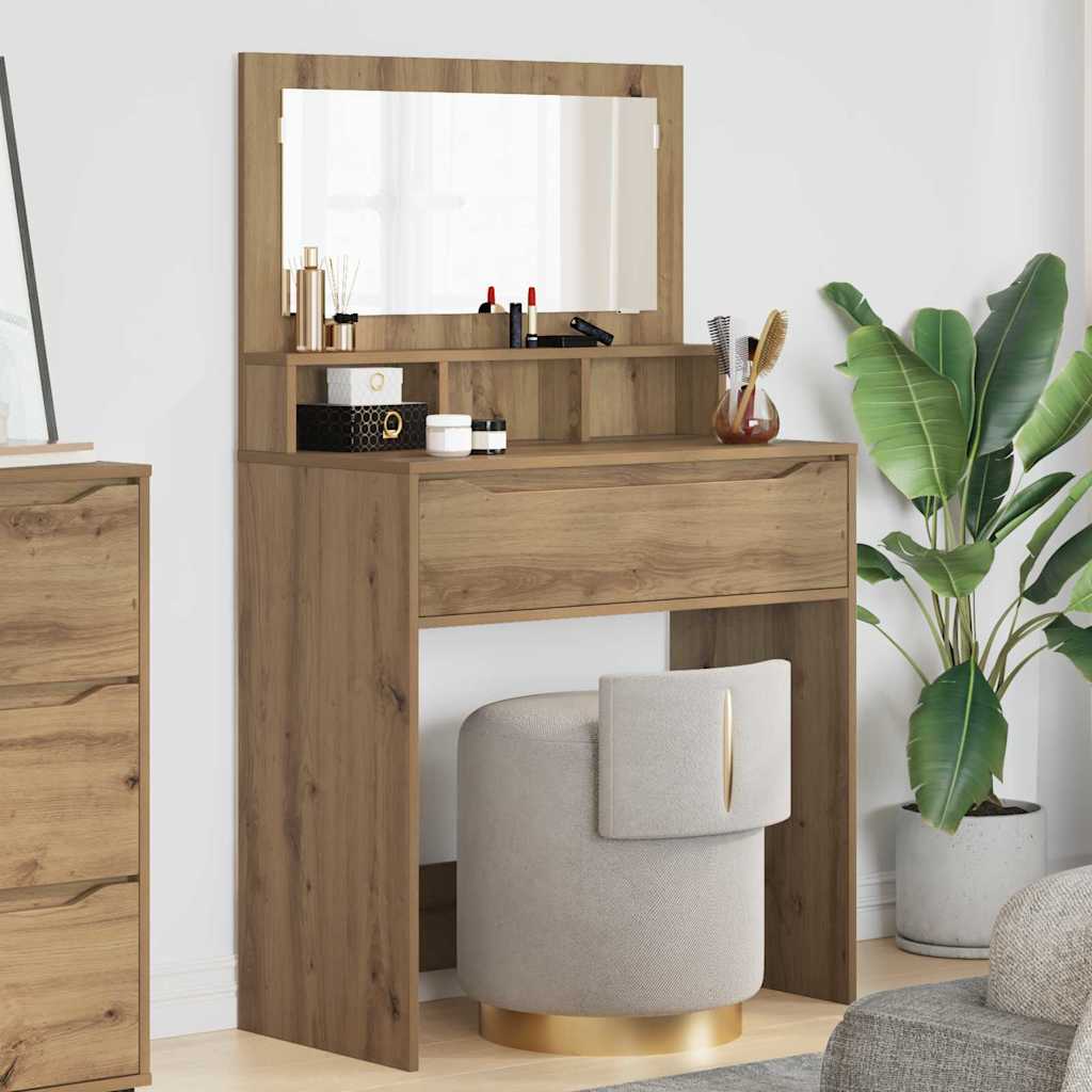Mesas de tocador de dormitorio brillante 80 x 39,6 x 135 cm