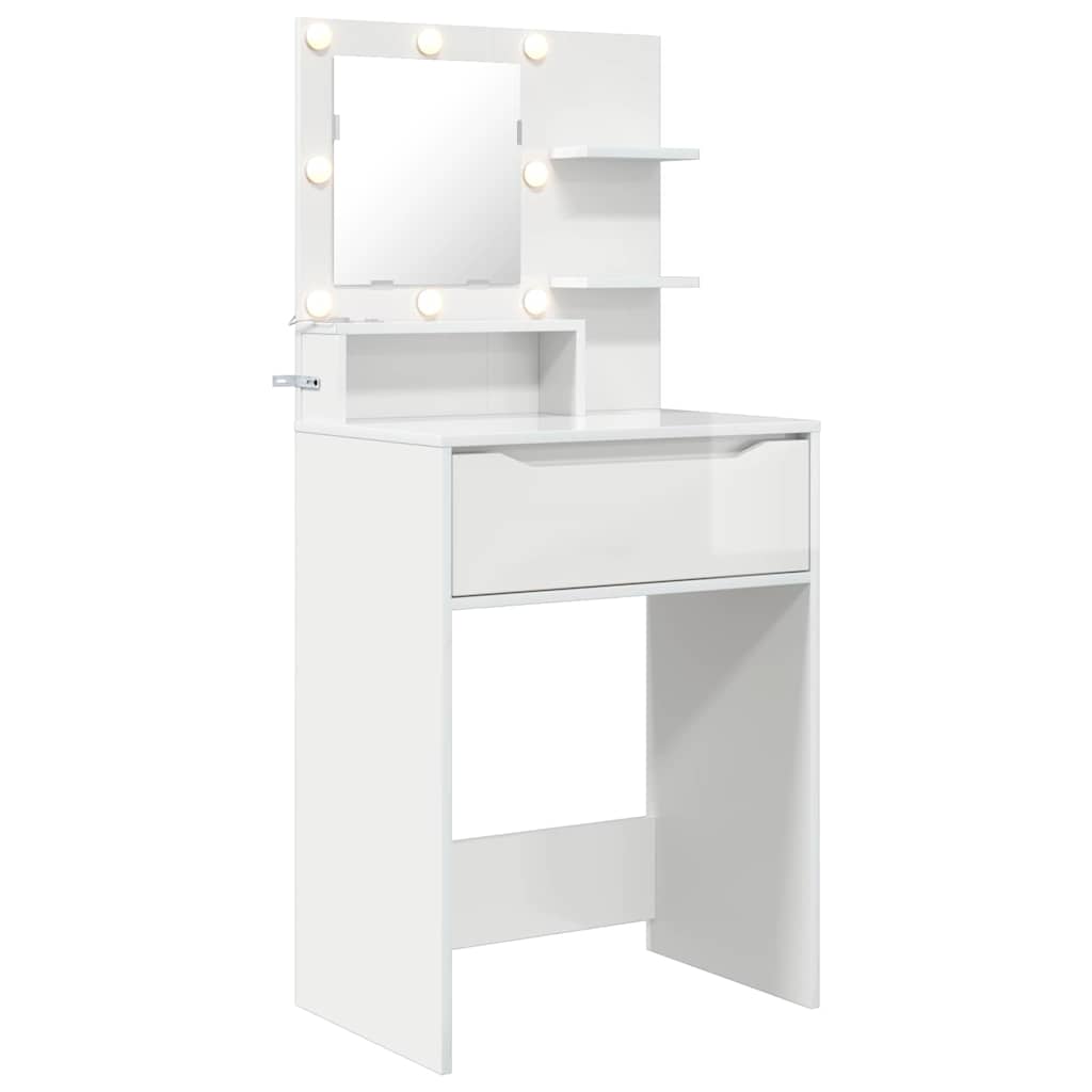 Mesas de tocador de dormitorio brillante 80 x 39,6 x 135 cm
