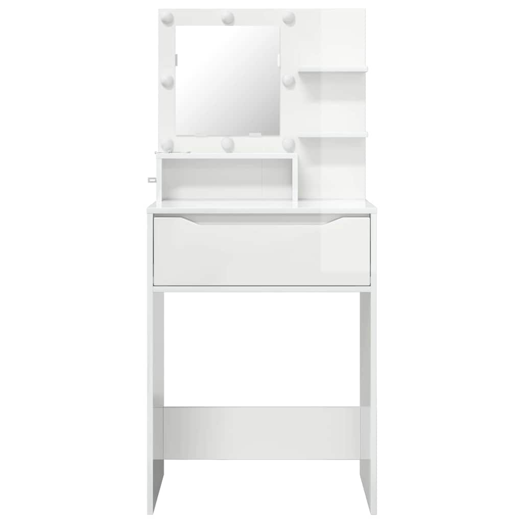 Mesas de tocador de dormitorio brillante 80 x 39,6 x 135 cm